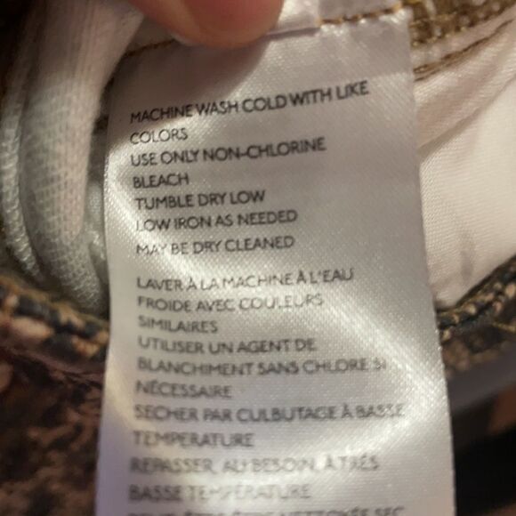 We the Free High Waist Denim Snake print raw hem Leggings - FREE PEOPLE - Picture 7 of 9